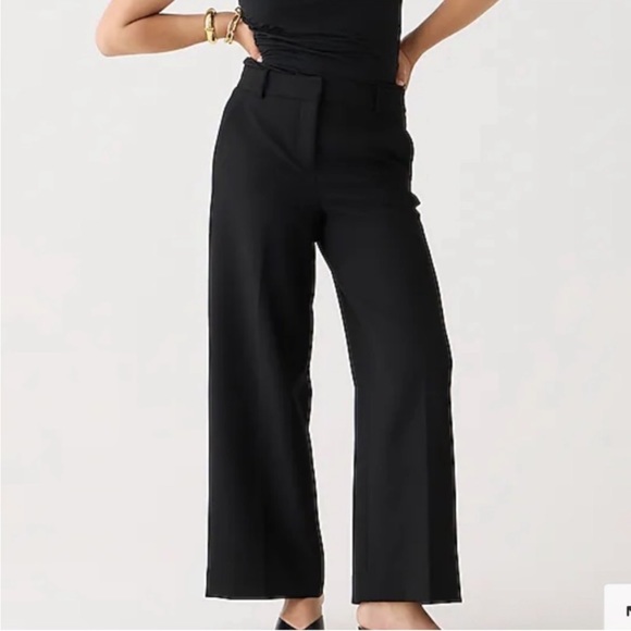 J. Crew Pants - J Crew Wide Leg Black Dress Pants Women's Size 6
